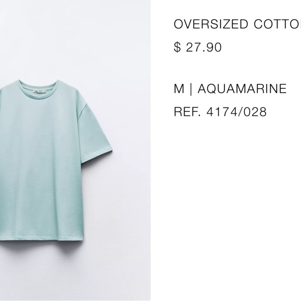 Zara Oversized Women’s T-Shirt-M